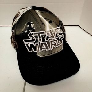 Star Wars Lucas Films Black/Gray Snapback Adjustable Baseball Cap Hat RN-115665